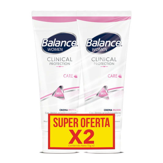 2 DTE.BALANCE WOMEN CLIN. CARE 70GR S.OF