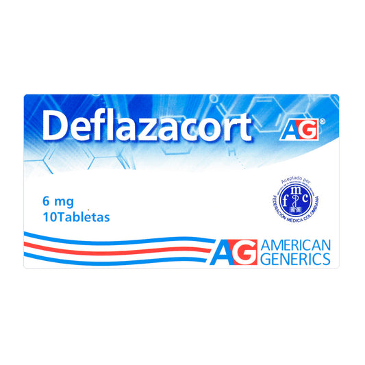 Deflazacort 6 mg 10 Tabletas