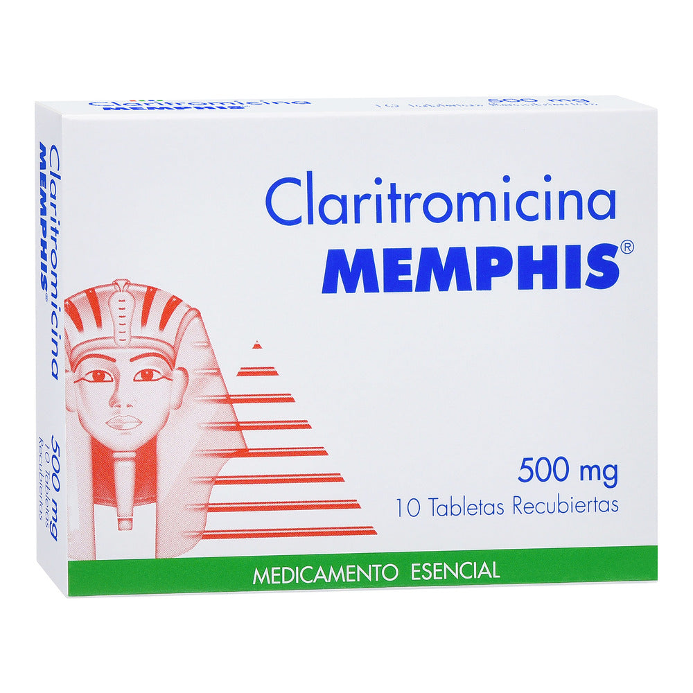 Claritromicina 500 mg 10 Tabletas
