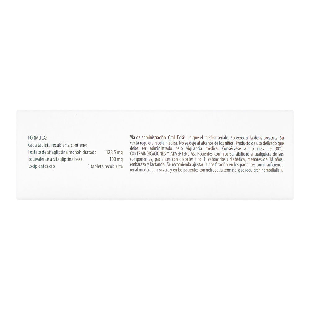 Januvia 100 mg 14 Tabletas