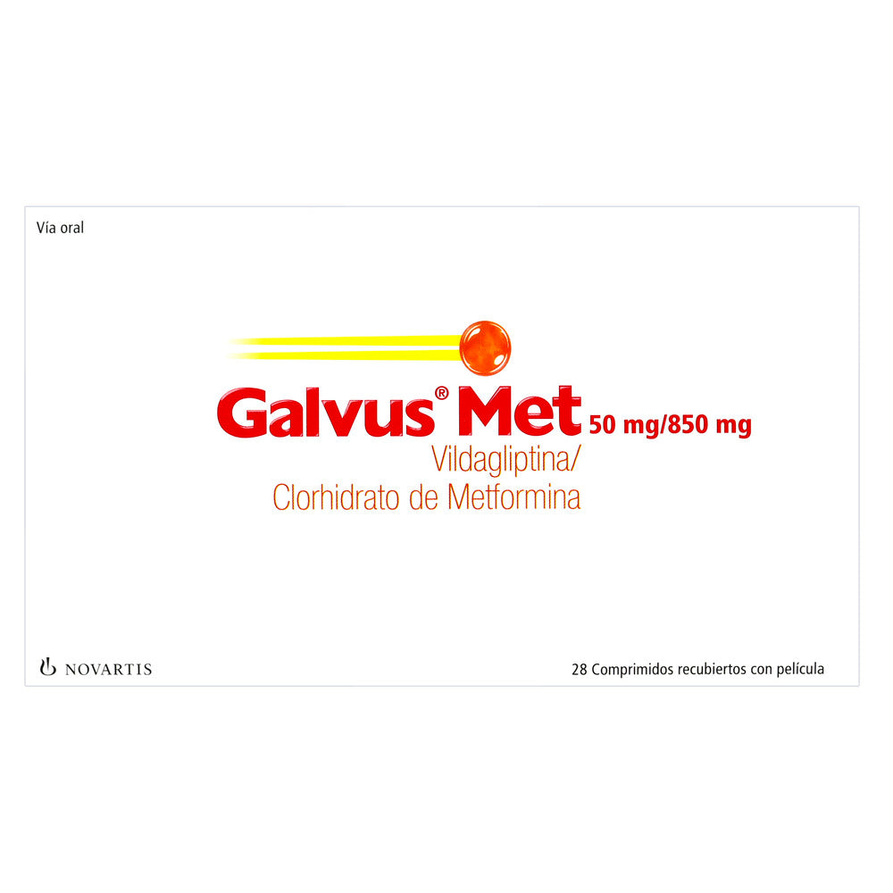 Galvus Met 50 Miligramos/850 Miligramos 28 Comprimidos