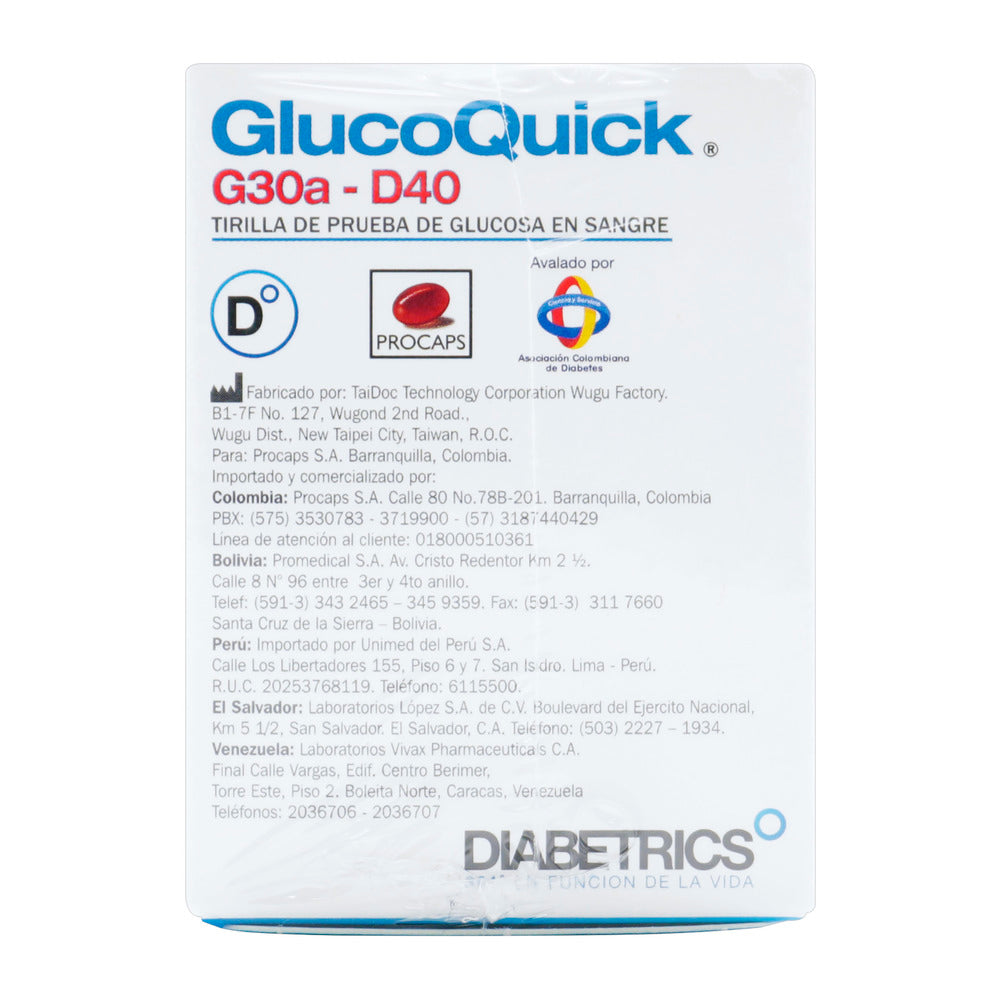 TIRAS REACT.GLUCOQUIC 25UD PAG 1 LLEV 2