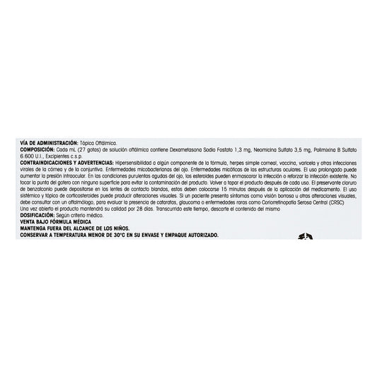 Dexametasona + Polimixina + Neomicina Gotas Oftálmicas 5 Mililitros Memphis