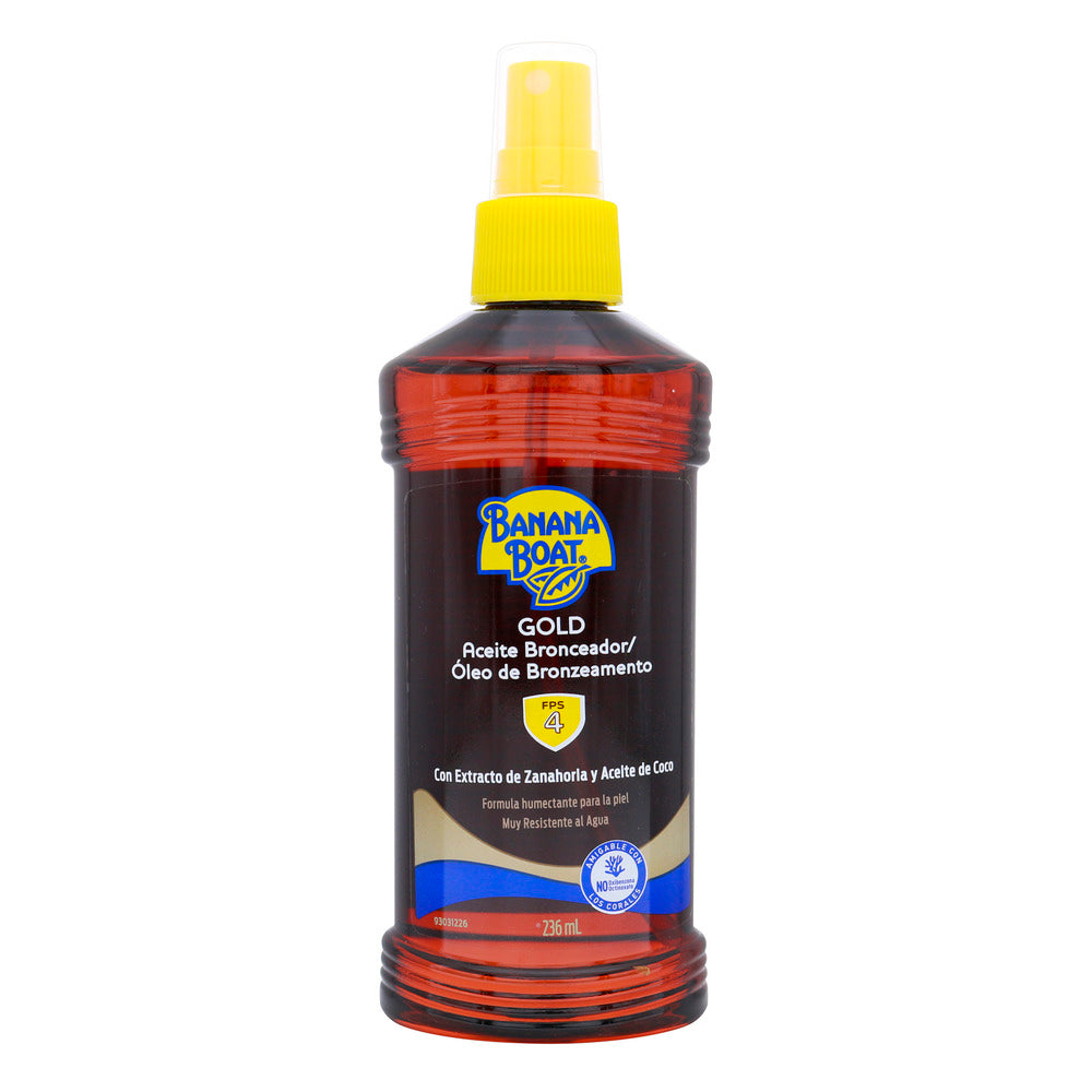 Bronceador Banana Boat Aceite Gold SPF 4
