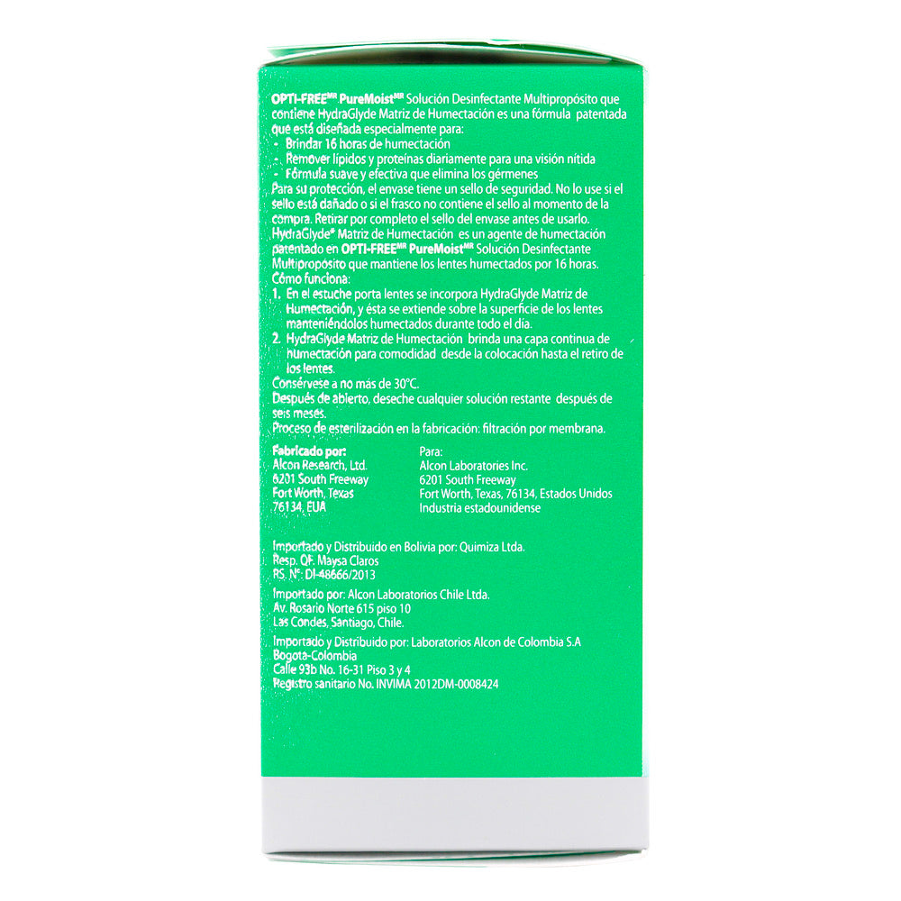 Optifree Pure Moist 60 Mililitros