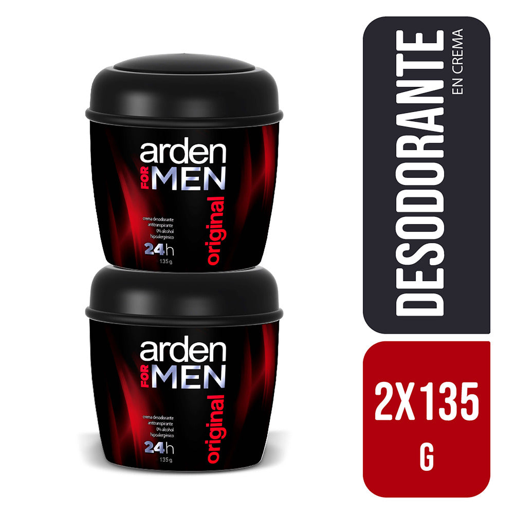 2 Desodorantes Arden For Men Crema 135 gr