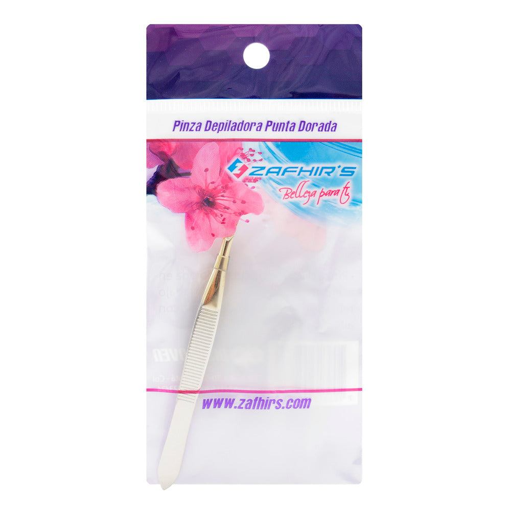 Pinza Depiladora Punta Dorada