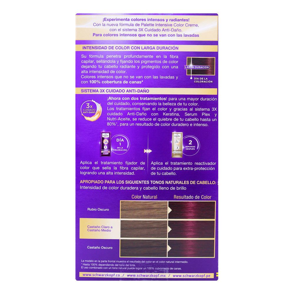 Palette Color Creme Kit 4-89 Borgoña Intenso