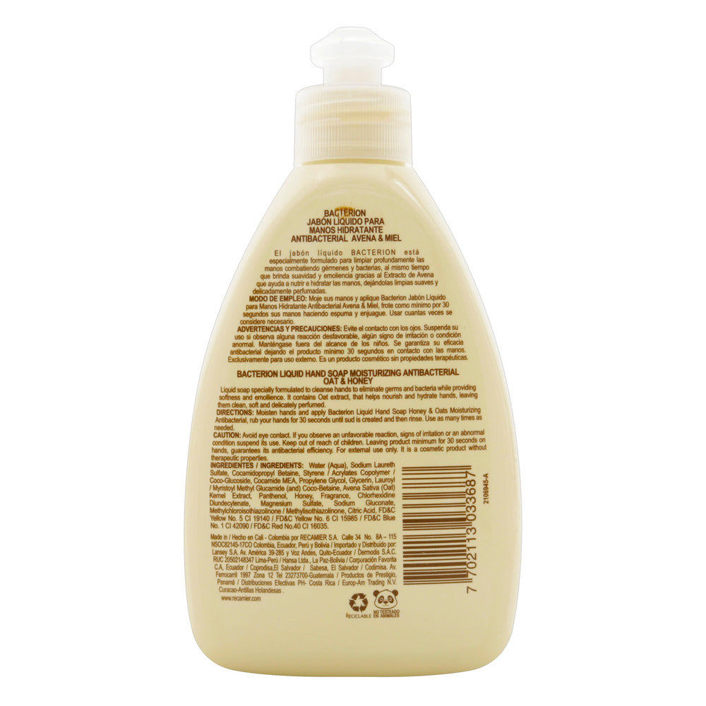 Jabón Bacterion Avena 300 ml
