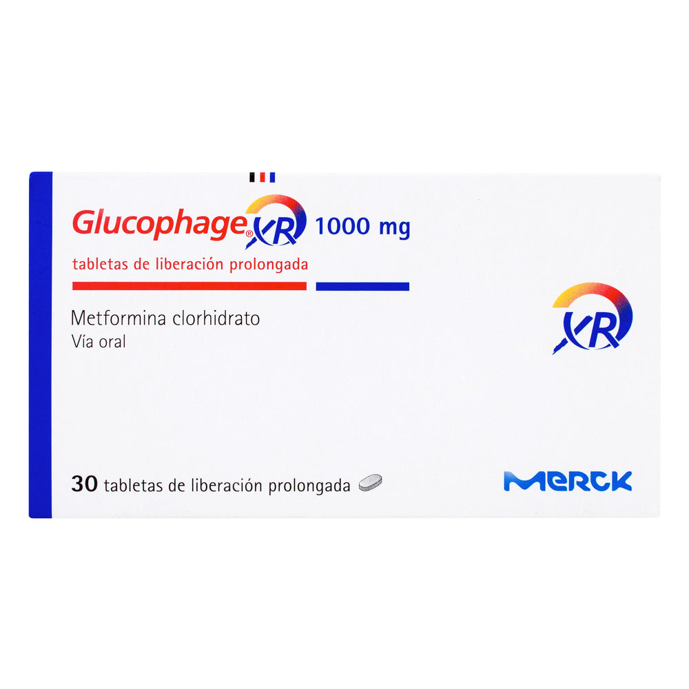 Glucophage XR 1000 Miligramos 30 Tabletas