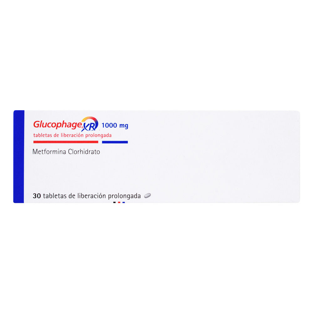 Glucophage XR 1000 Miligramos 30 Tabletas