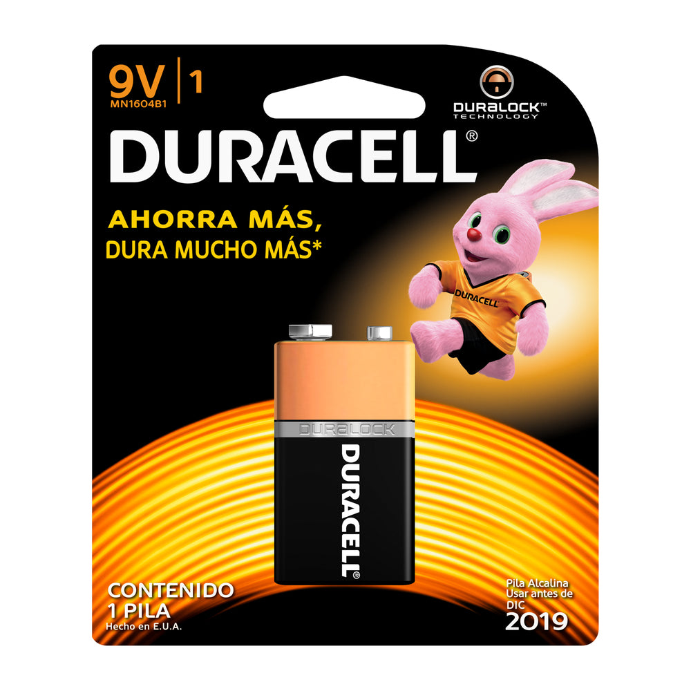 Pila Duracell Cuadrada 9V x 1