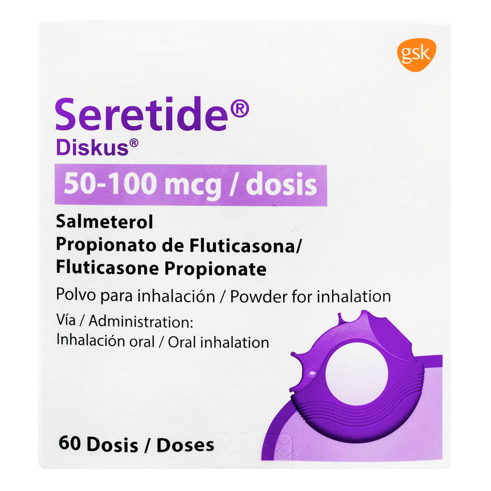 SERETIDE DISKUS 50/100 MCG 60 DOSIS(A)(M
