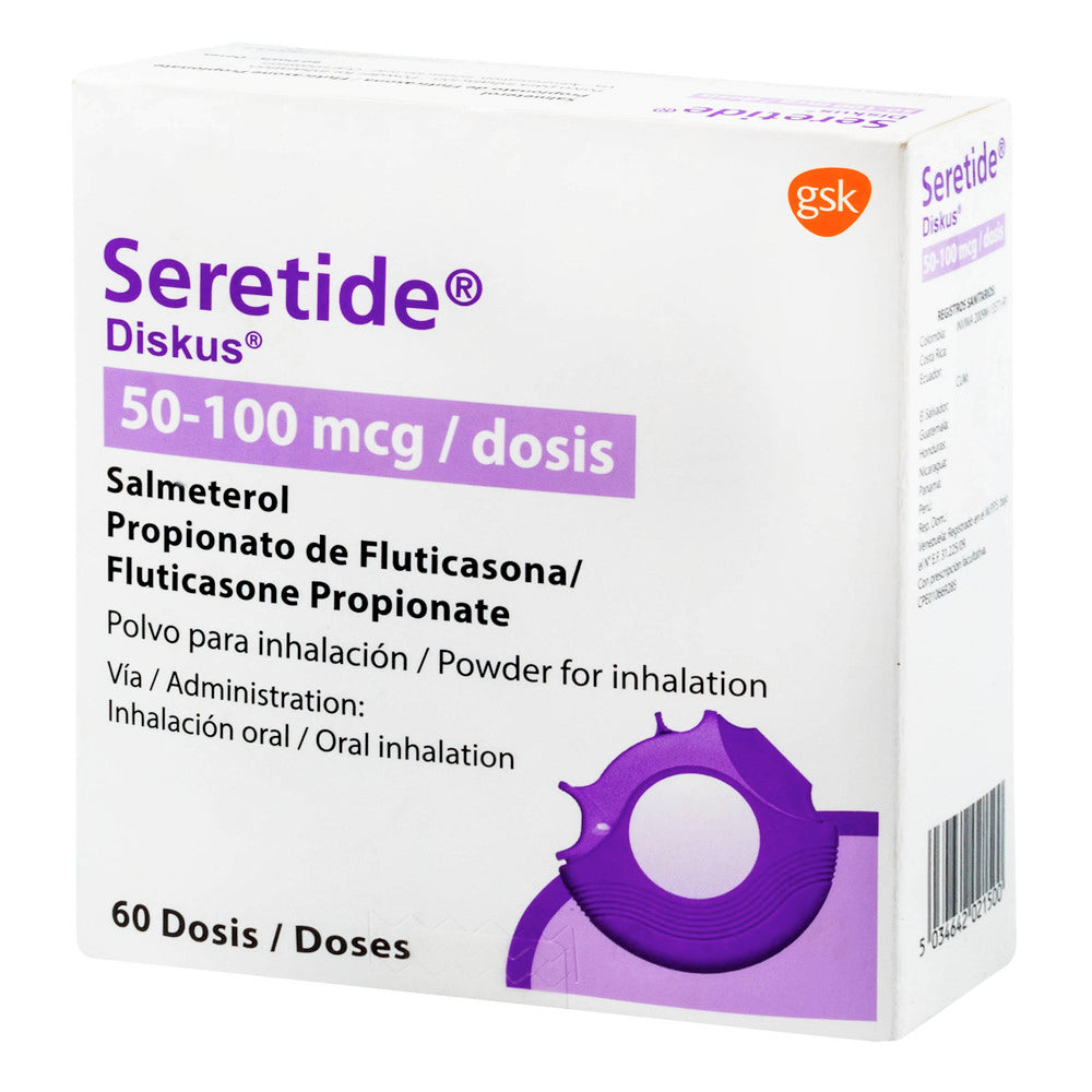 SERETIDE DISKUS 50/100 MCG 60 DOSIS(A)(M
