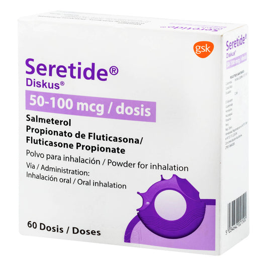 SERETIDE DISKUS 50/100 MCG 60 DOSIS(A)(M