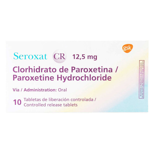 Seroxat CR 12.5 Miligramos 10 Tabletas