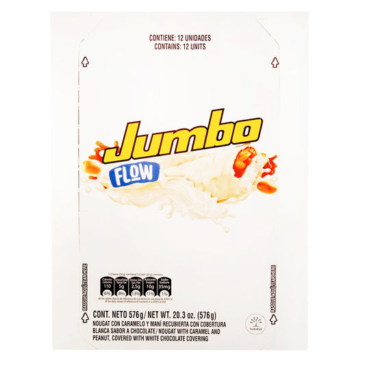 Chocolatina Jumbo Flow Blanca 12 Unidades 576gr