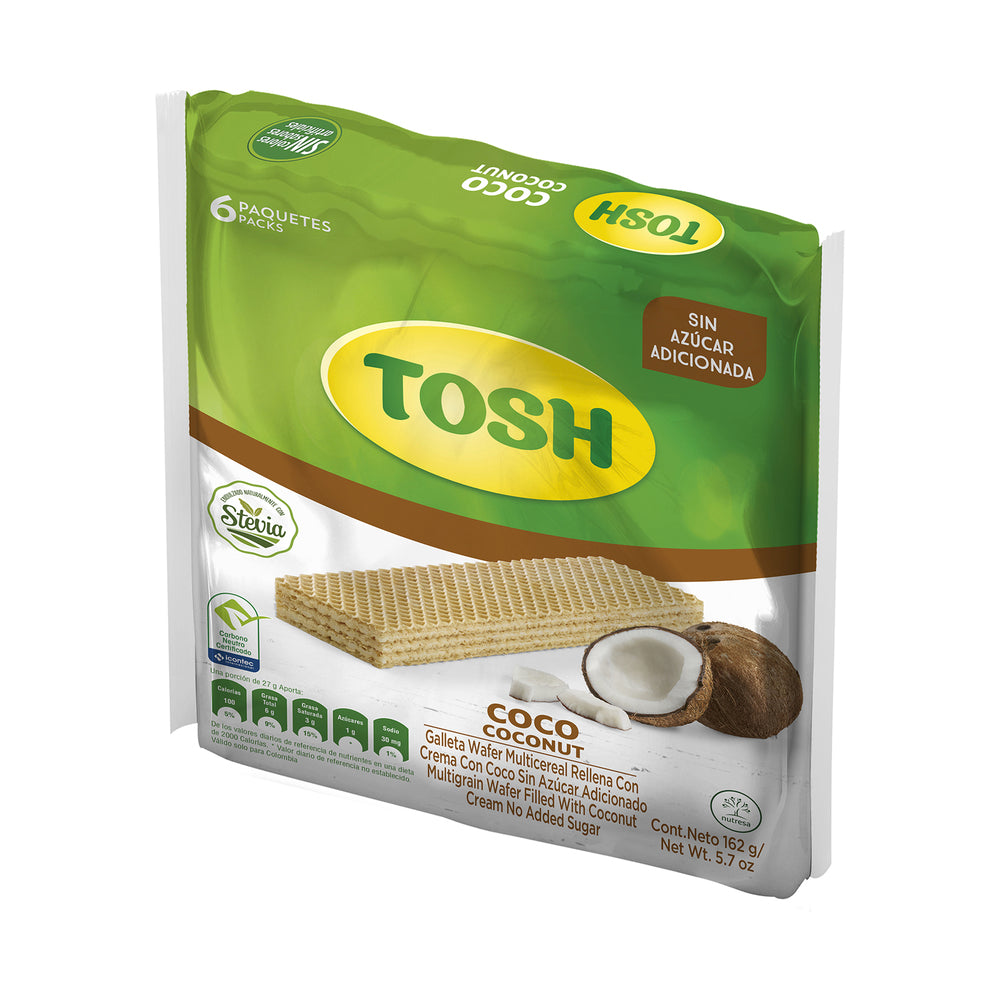 Galleta Tosh Wafer Multicereal Coco 6 Unidades