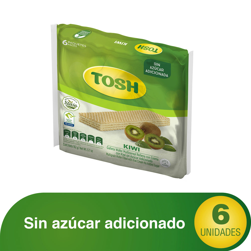 Galleta Tosh Wafer Multicereal Kiwi 6 Unidades
