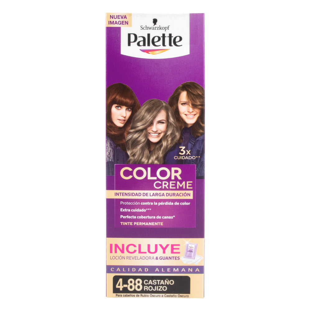Palette Color Creme Tubo 4-88 Castaño Rojizo Gratis Oxidante