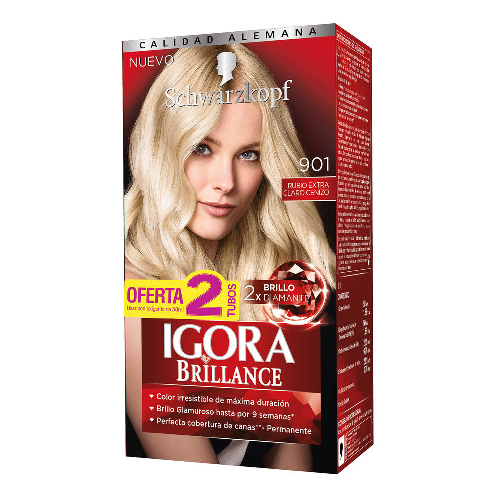 Igora Brillo Kit 901 Oferta 2 Tubos Rubio Extra Claro