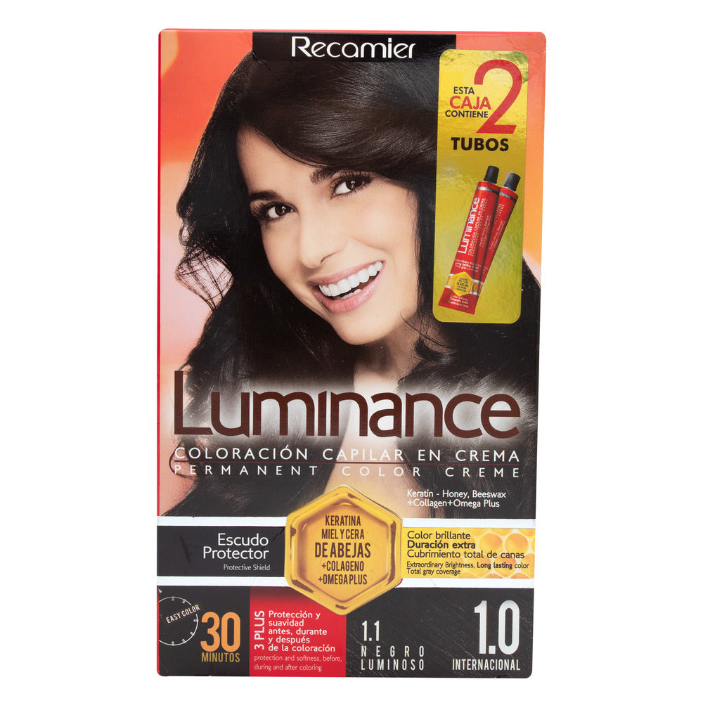 Luminancia 3 Plus Kit 11 Negro Luminoso 60 Gramos Doble Tubo