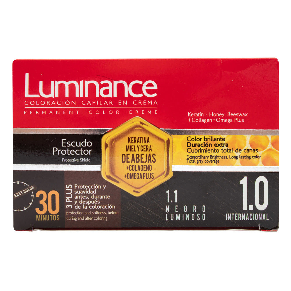 Luminancia 3 Plus Kit 11 Negro Luminoso 60 Gramos Doble Tubo