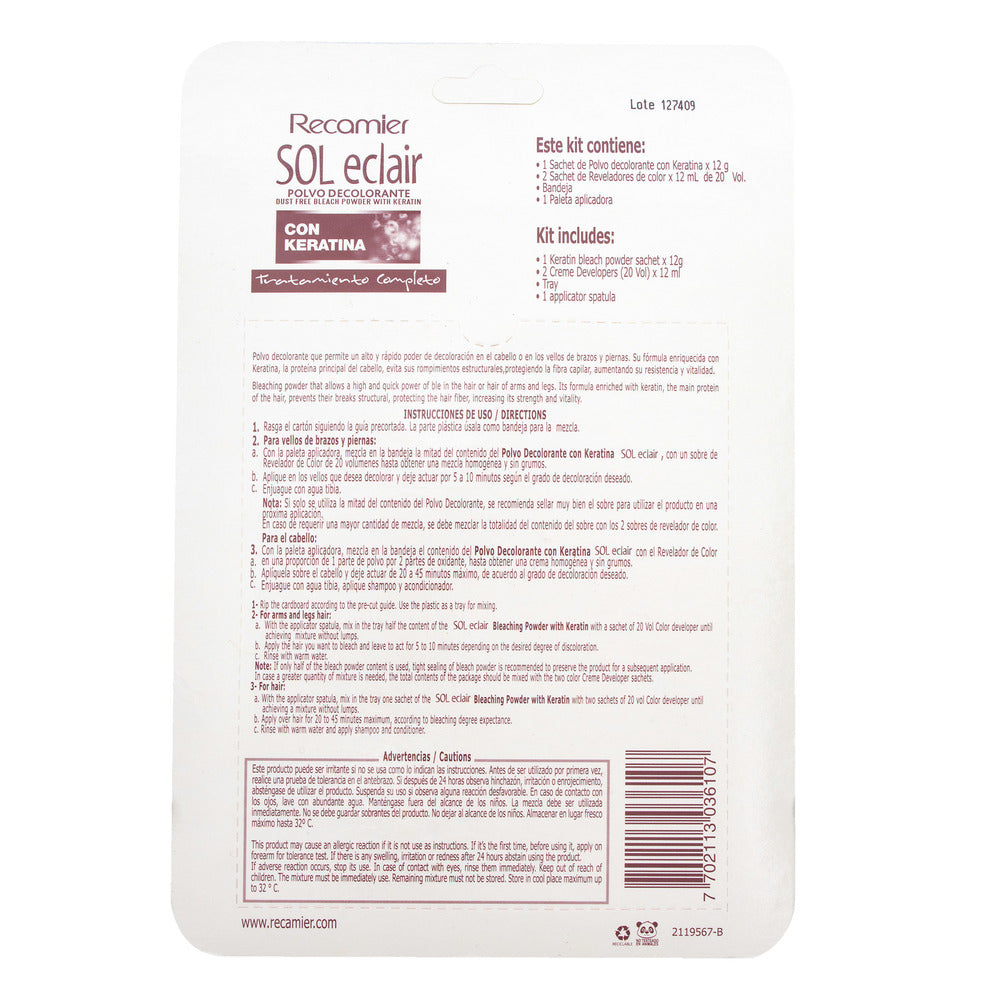 Kit Soleclair Polvo Decolorante Argán Oil 12 gramos