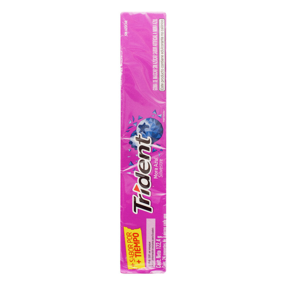 Chicle Trident 3S Mora Display 24 Unidades