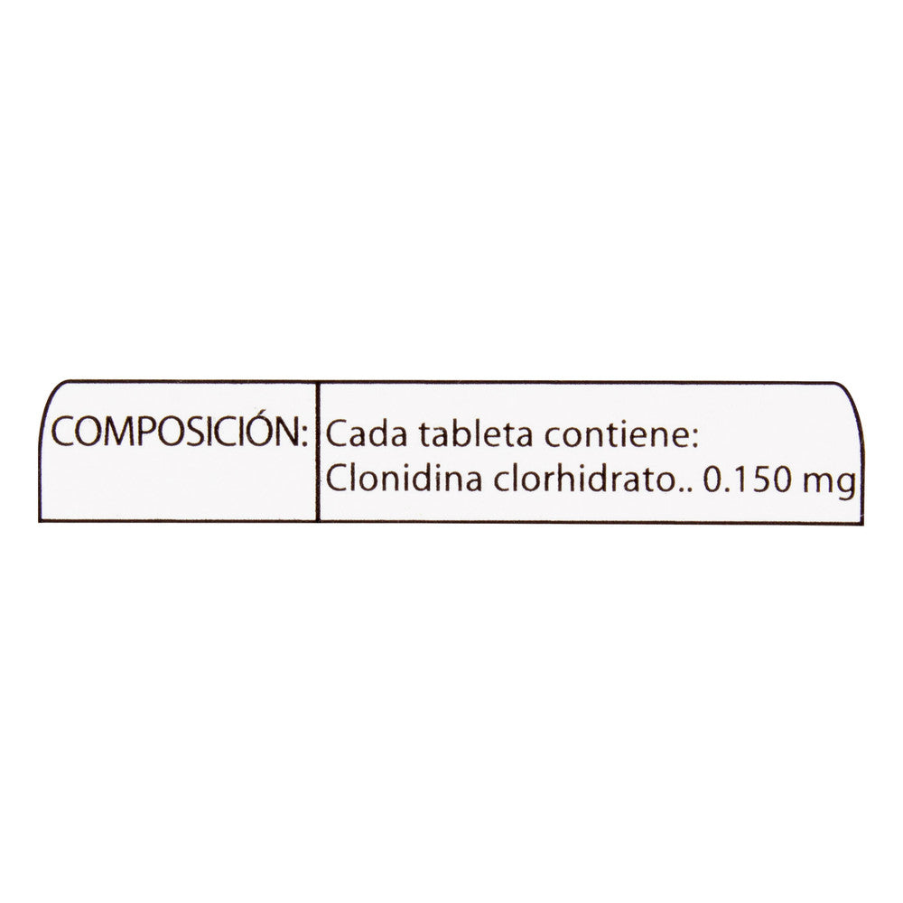 Clonidina 150 Miligramos 60 Tabletas EC