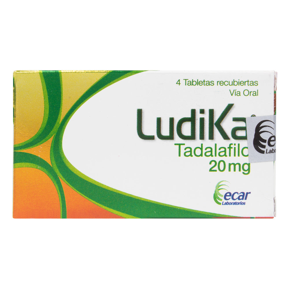 LUDIKA TADALAFILO 20 MG 4 TBS (3%+)(PAE)