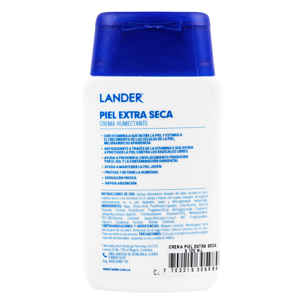 Crema Lander Piel Extra Seca 120 Mililitros