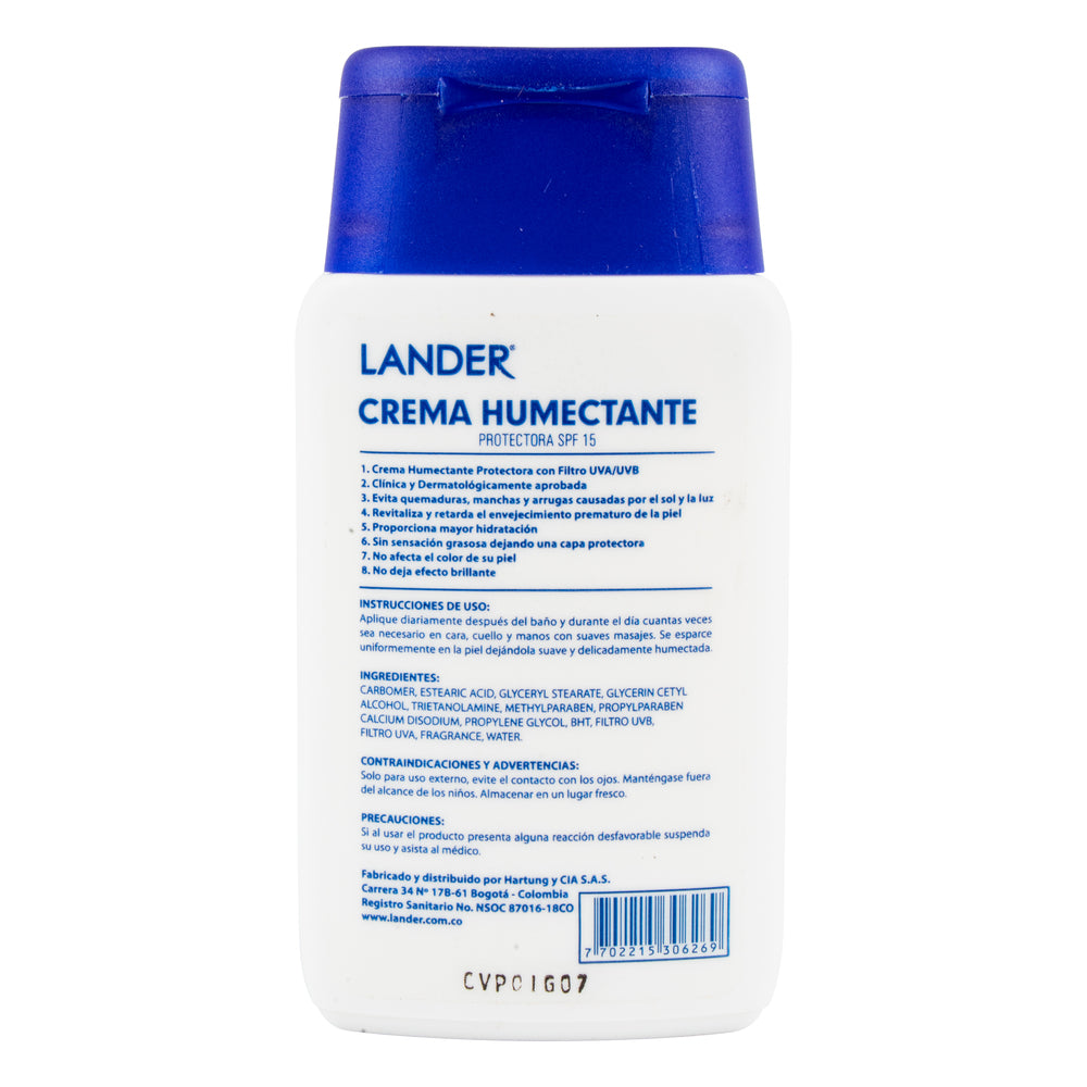 Crema Protectora Lander SPF15 120 Mililitros