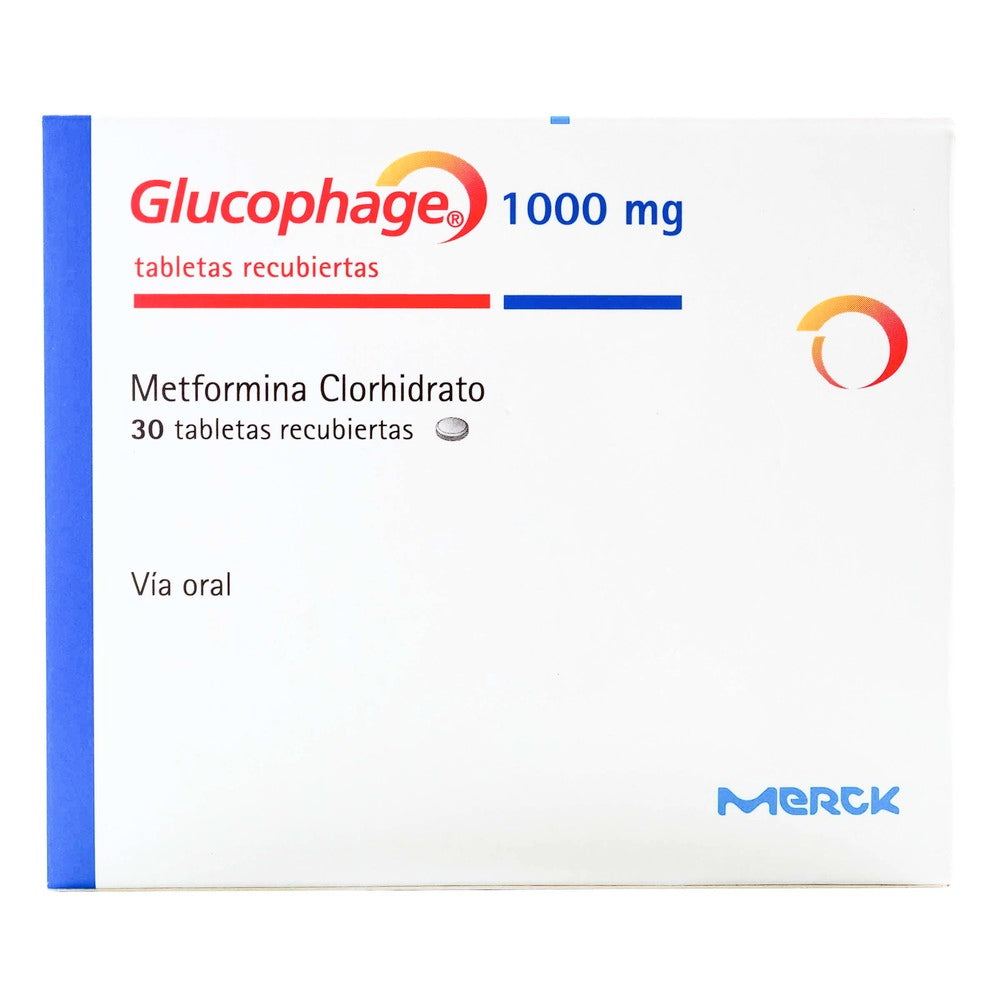 Glucophage 1000 mg 30 Tabletas