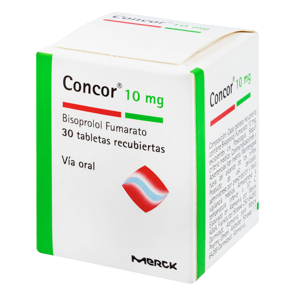 Concor 10 Miligramos 30 Tabletas