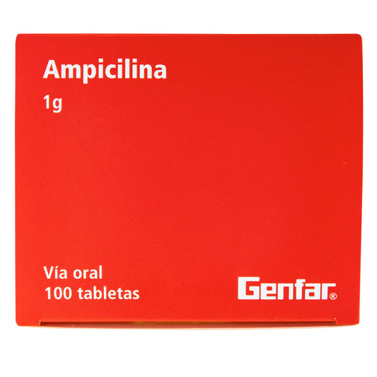 Ampicilina 1 Gramo 100 Tabletas GF