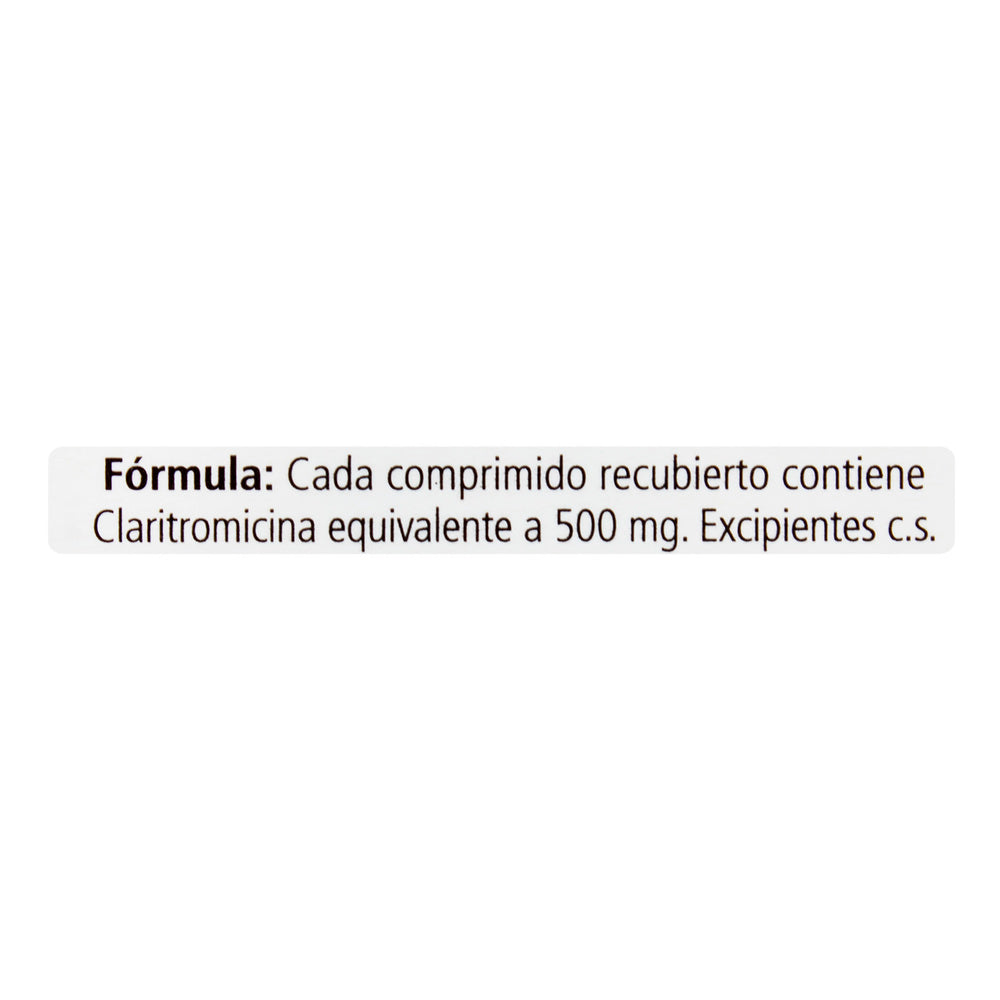Claritromicina 500 Miligramos 10 Tabletas GF