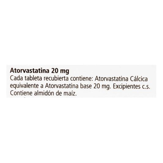 Atorvastatina 20 Mg Caja 10 Tab Genf
