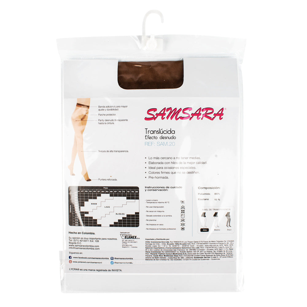 Medias Samsara Translúcida XL Bronceado