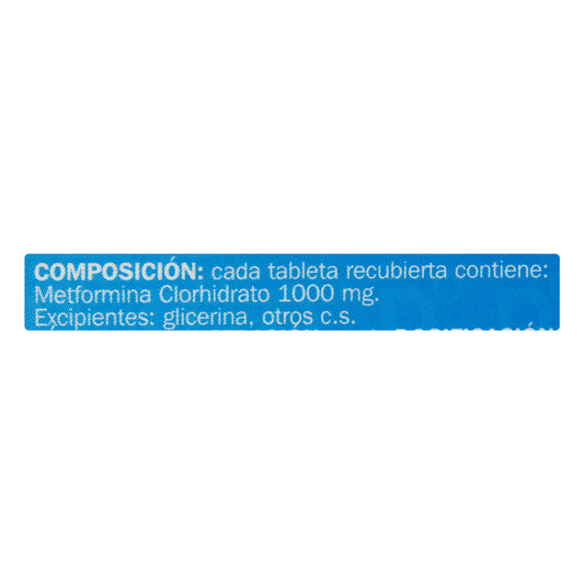 G Met Tabletas 1000 mg 40 Tabletas