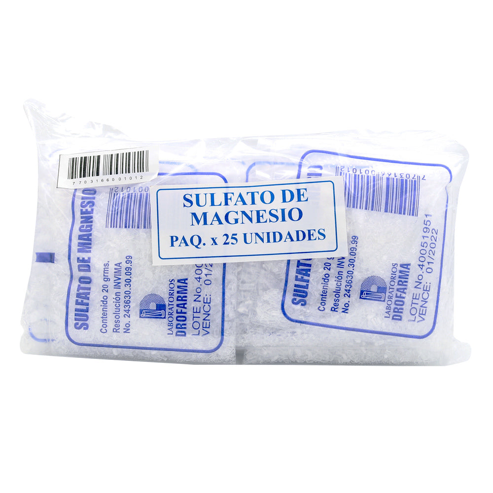 Sulfato de Magnesio 20 gr 25 Sobres