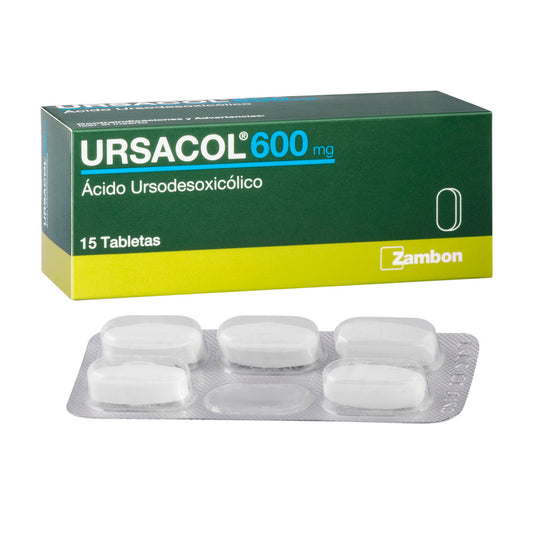 URSACOL 600 MG 15 TABLETAS (A)