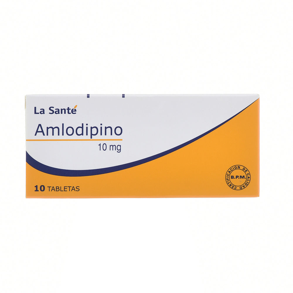 Amlodipino 10 mg 10 Tabletas