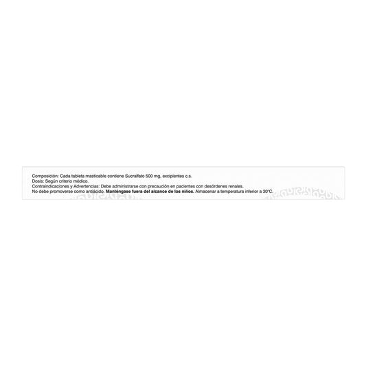 Alsucral 500 Miligramos Masticable 20 Tabletas