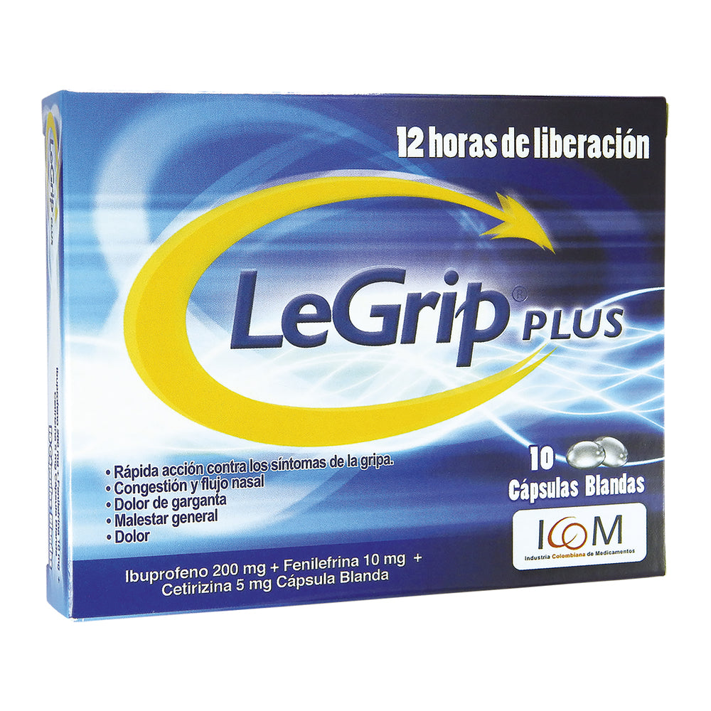 Legrip Plus 10 Cápsulas Blandas Icom