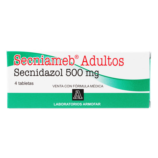 SECNIAMEB SECNIDAZOL 500 MG X 4 TAB