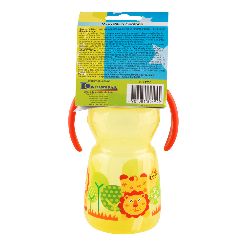 Vaso Pitillo Giratorio Suave Paticos