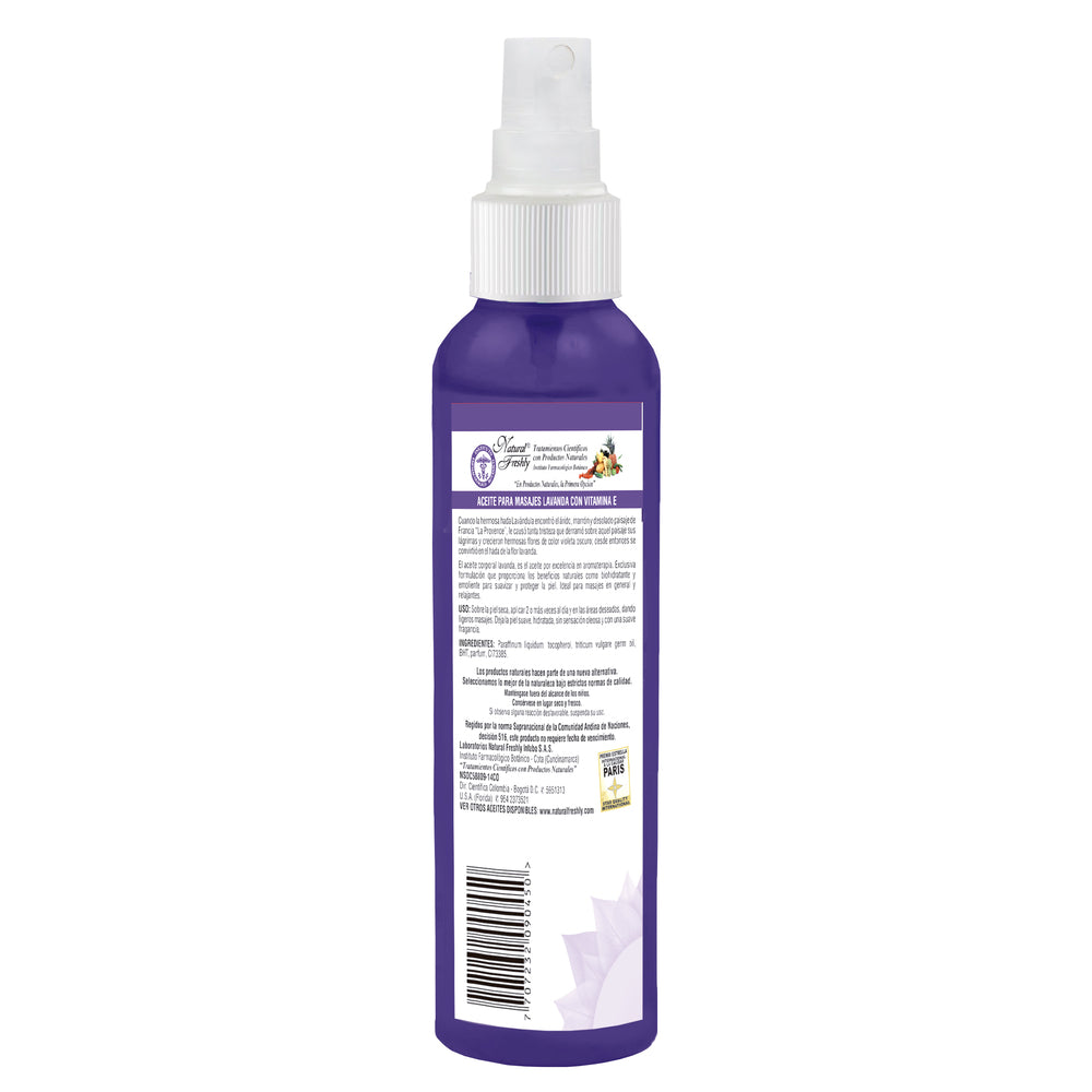 Aceite Masajes Lavanda Vitamina E 240 ml