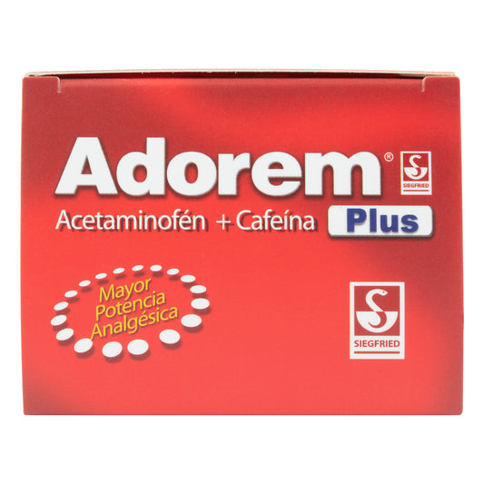 ADOREM PLUS ACETAMINOFEN+CAFEINA 100TBS