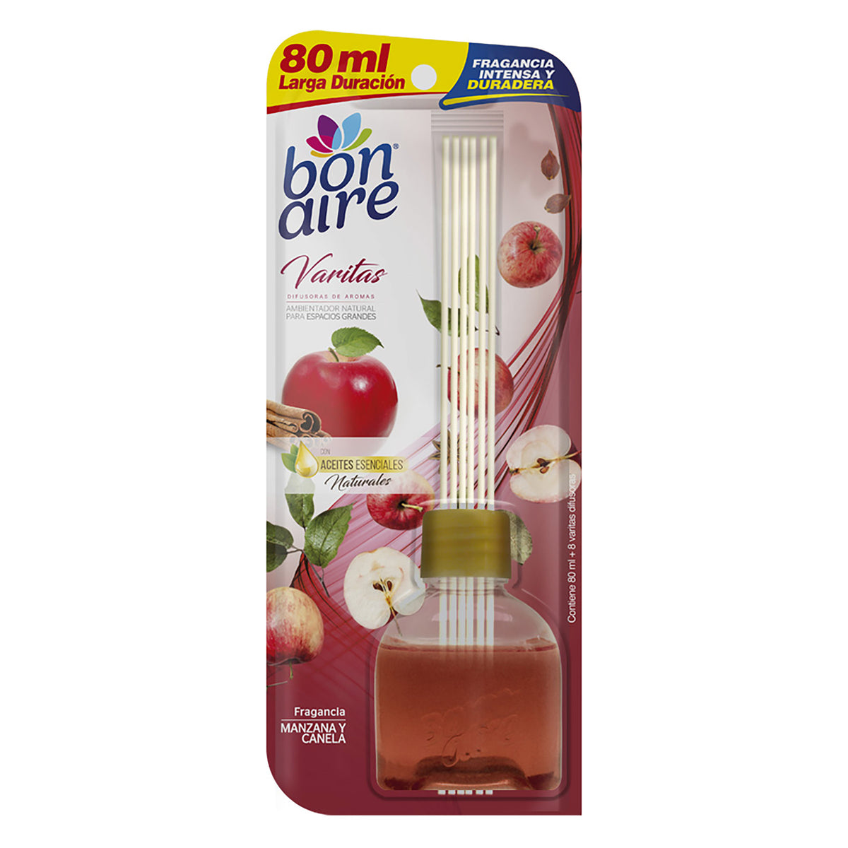Ambientador Bonaire Varitas Manzana Canela 80 ml